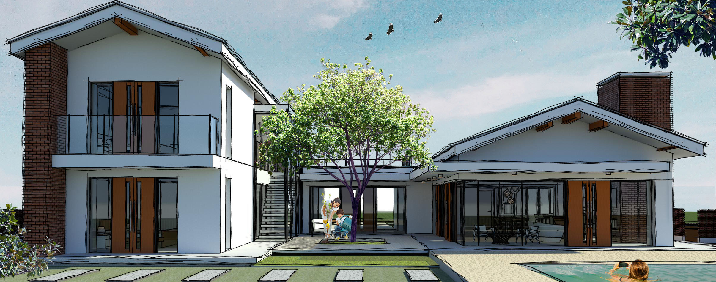 Court-yard Home