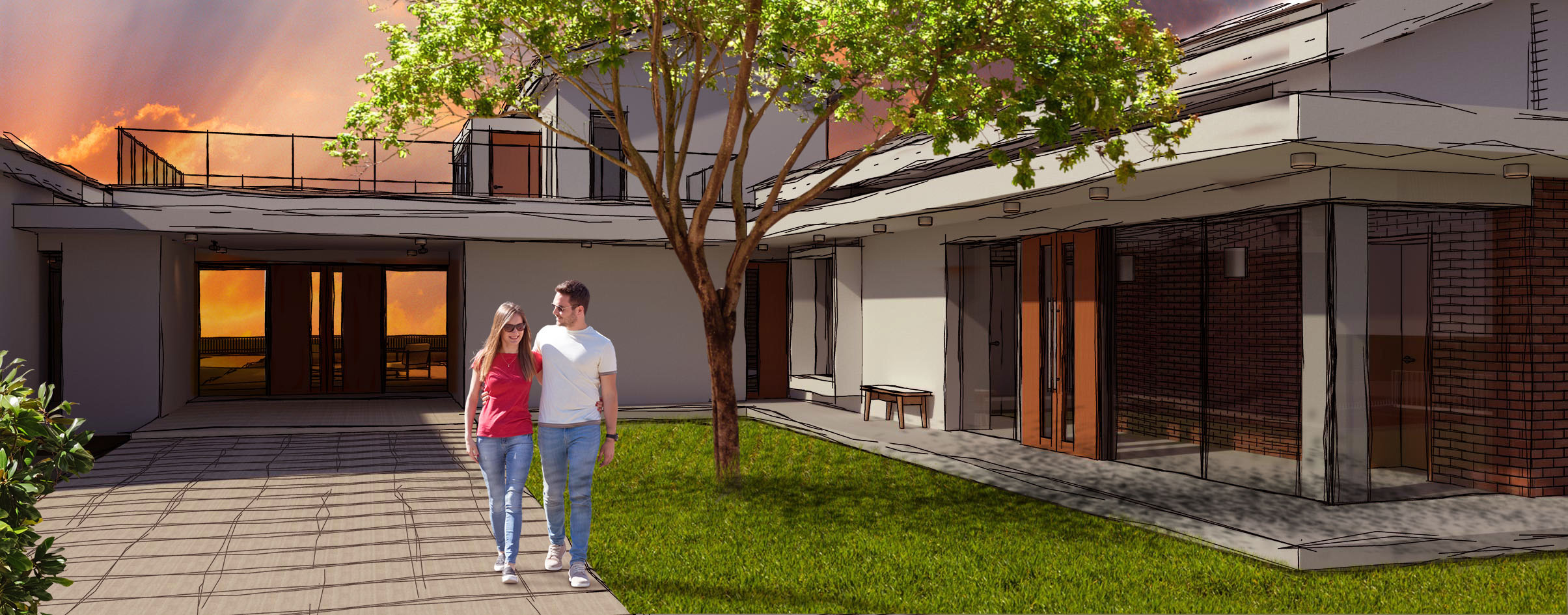 Court-yard Home